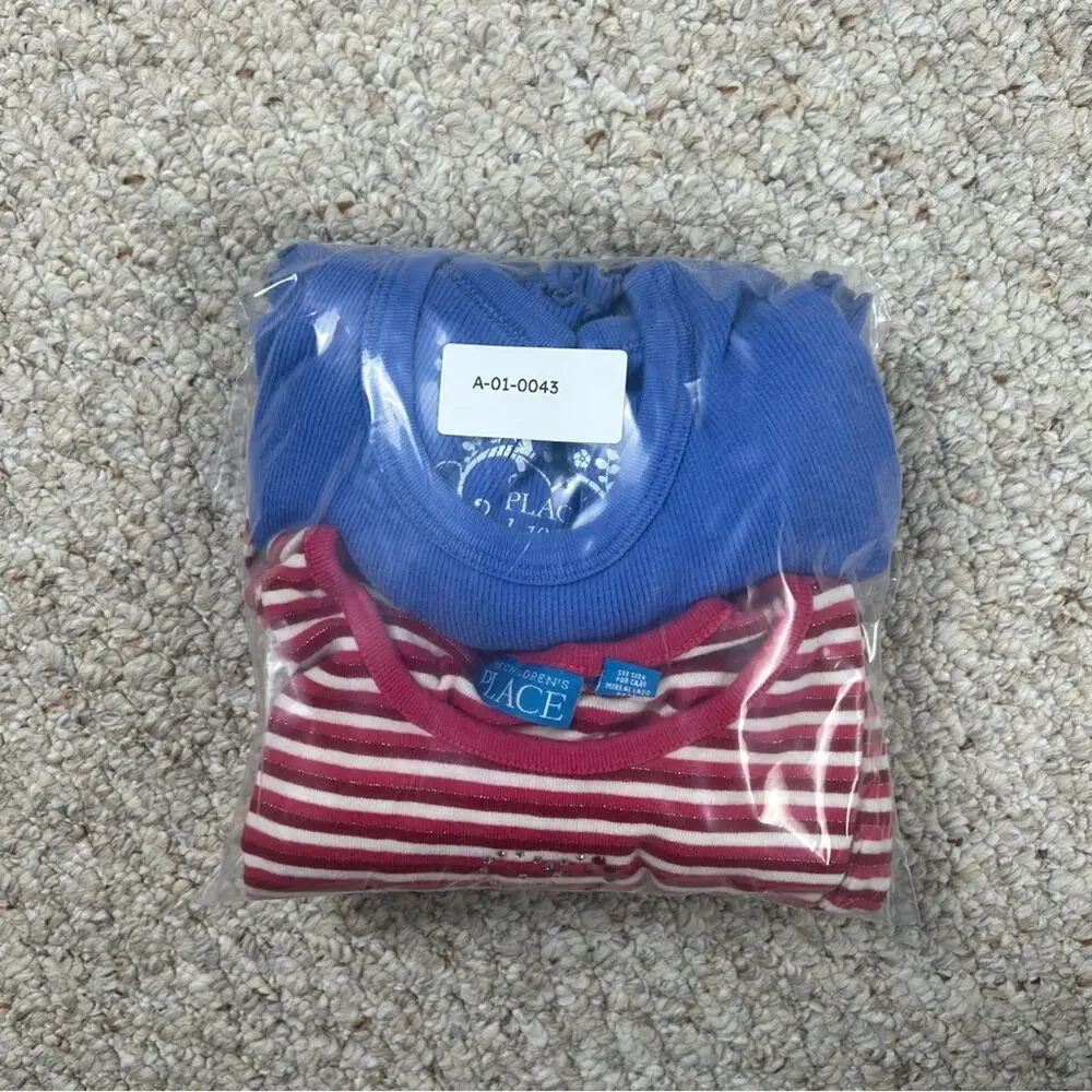 The Children’s Place Long Sleeve Girls L 10/12 Lot Of 2 Heart Valentines Bling